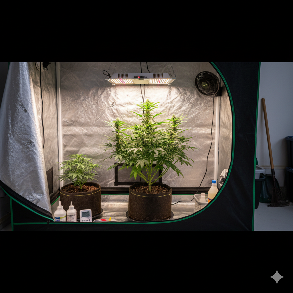 Grow Zelt mit hochwertiger Grow Technik